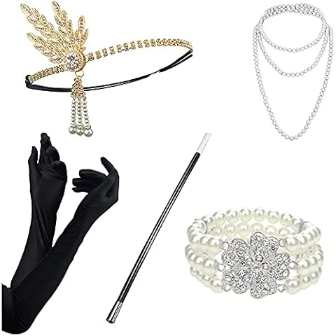 DRESHOW 1920s Accesorios Set para Mujeres Cover