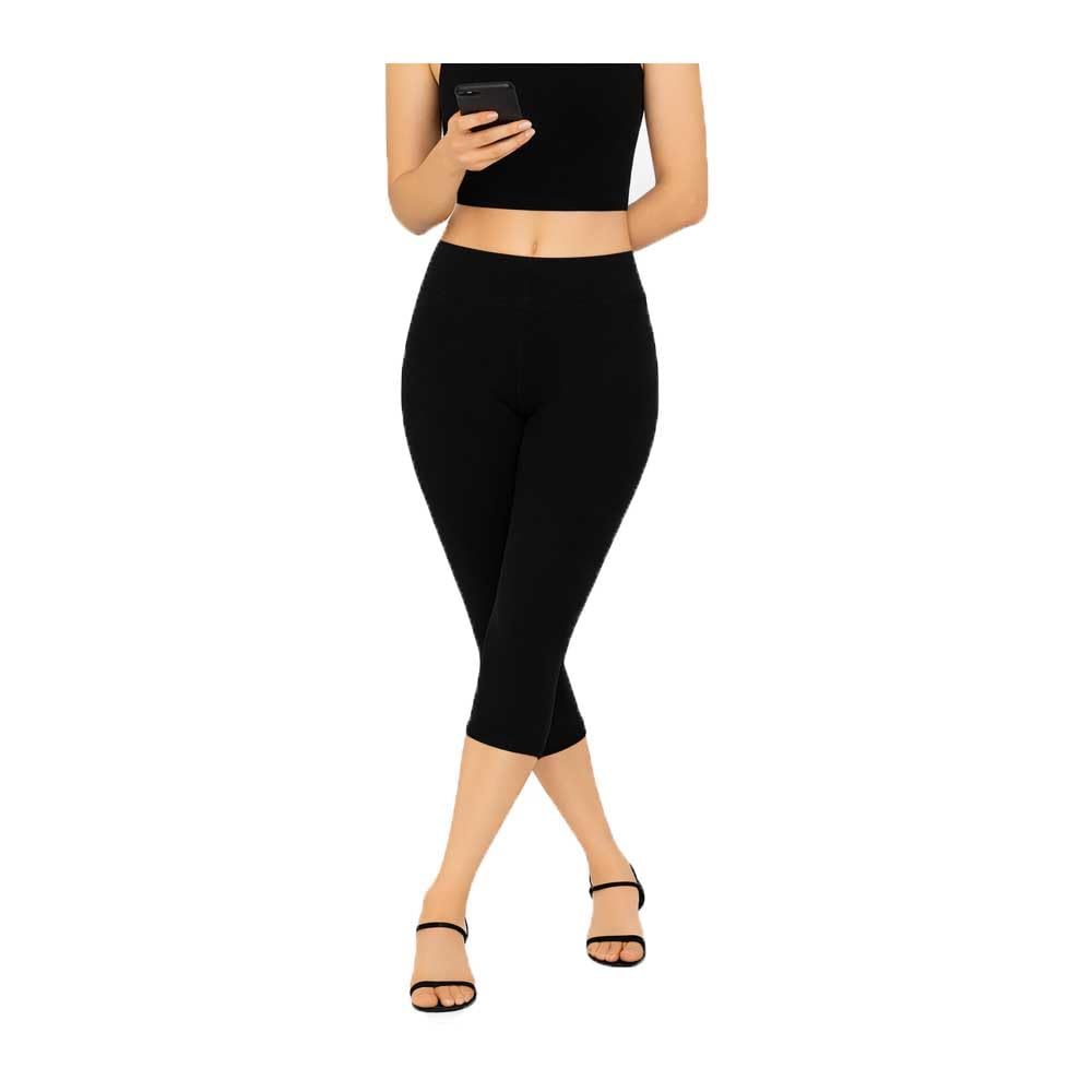 Womens Casual Bottom Wear Plain Capri Black (Pack Of 1)-picture-41