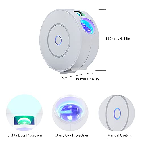 Projetor Smart Star com pontos de luz em movimento e Nebulosa LED colorida Lâmpada de projeção Wifi