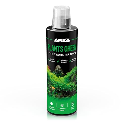 Fertilizzante piante acquario 473 ml – Plants Green – per foglie verdi e radici forti – ferro, vitamine e oligoelementi – per acquari piantumati – dosaggio preciso e rendimento elevato