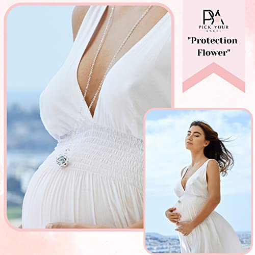 Pya - Pregnancy Necklace For Mothers | Angel Caller Necklace With Pendant And Sound Ball Made Of 925 Sterling Silver 35 Inch | Jewellery Made Of Lotus Flower Pendant, Necklace And Chime Ball. #TOP1