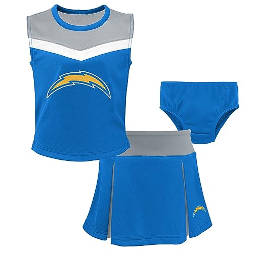 Outerstuff Girls Preschool Powder Blue Los Angeles Chargers Spirit Cheerleader Two-Piece Set with Bloomers