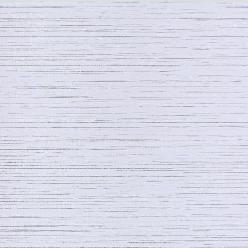 VEELIKE Papel Pintado Blanco Negro Textura Papel Pintado Tela de Hierba Vintage Papel Adhesivo Blanco Mate Papel Autoadhesivo Pared Salon Cocina Armarios Baño Impermeable Extraíble 40cm x 300cm