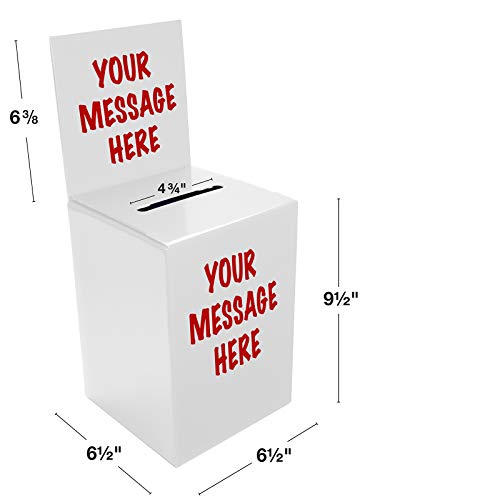 10 Pack Of Excello Global Products Large Ballot Box/Charity Box/Suggestion Box/Includes 1000 Entry Sheets/Use For Raffles, Lead Generation, Business Cards, Voting, Contests, Suggestions #TOP4