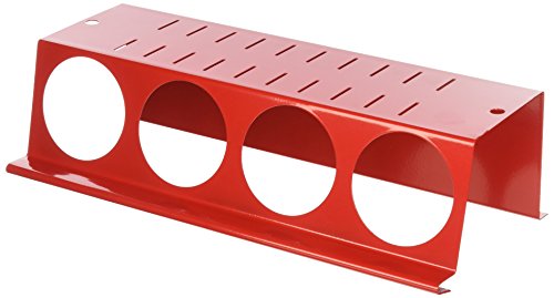 Wall Control Pegboard Spray Can Holder Bracket and Aerosol Can Organizer Pegboard and Slotted Tool Board - Red