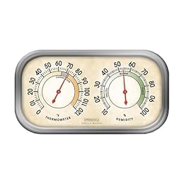Springfield Color Track Humidity Meter and Indoor Thermometer, Analog Weather Station for the Bedroom, Nursery, Storage, and Inside the Home