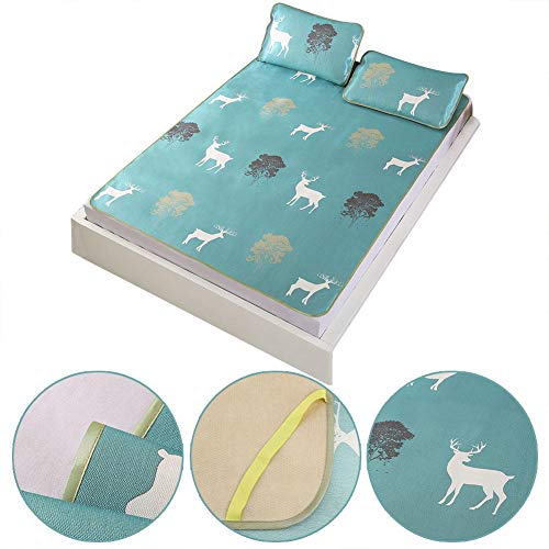 Tapete de dormir de verão, cobertura de colchão dobrável com impressão 3D, cobertura de seda gelada,