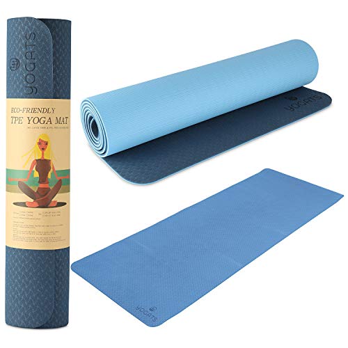 YOGATS Eco-Friendly Yoga Mat | Free Carry Strap | Non-Slip Exercise Mat | 1/4-Inch Thick mat | Waterproof yoga mats for Women & Men | Workout mat, Gym, Fitness, Pilates mat, Stretching, (72