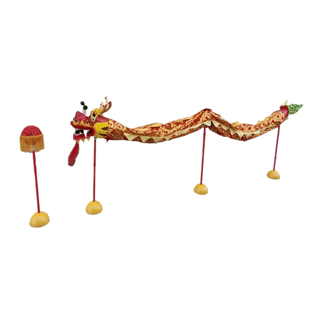 MHbdfsxz Outdoor Sports Traditional 3 Meter Dragon Dance Props Festival Celebration Outdoor Sports Satin Cloth Chinese Folk Festival Celebration