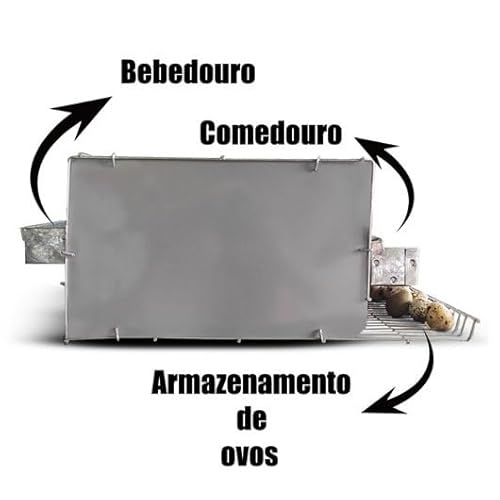 Gaiola Para Criar 15 Codorna Poedeira Postura Ovos 3 Divisória
