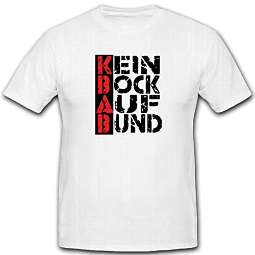 KBAB #4768 - Camiseta de manga corta con texto en alemán Blanco XXXXL