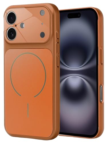 Image of SHINESTAR iPhone 16 Case - Premium Shockproof Protective Cover, Wireless Charging Compatible, Slim & Durable Luxury Back Cover with Camera Protection (Orange)