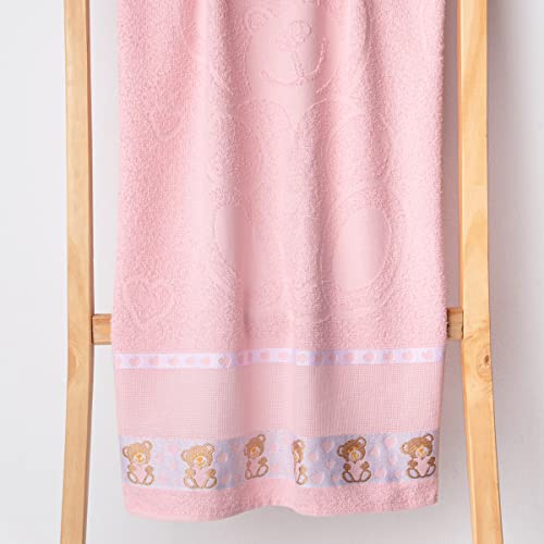 Kit 3 Toalhas De Banho Kids Infantil Em Ponto Cruz Para Bordar 100% Algodão (Variadas)