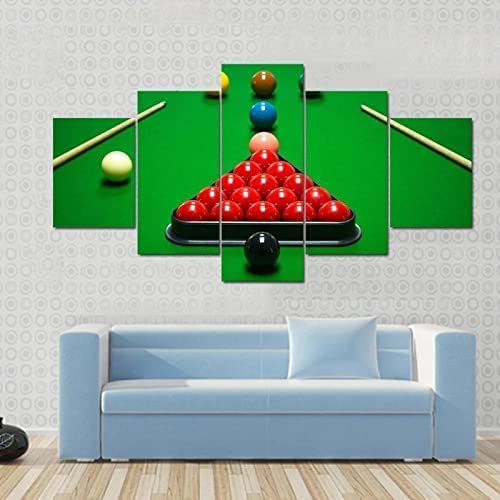 Art mural boule de billard décoration murale moderne salon chambre adulte 5 pièces