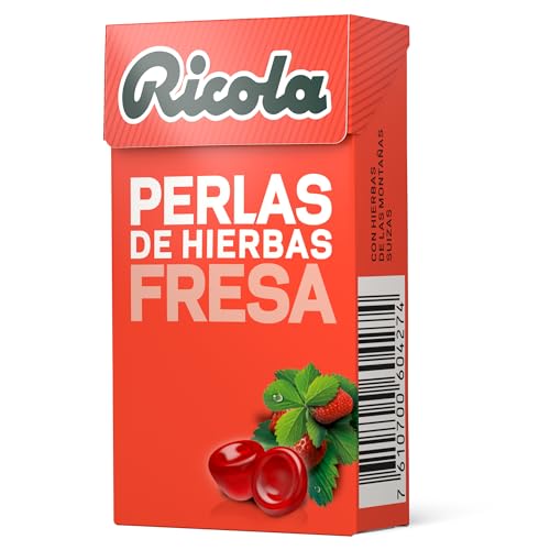 Ricola - Perlas de Fresa, Caramelos Blandos, Refresca, Alivia la