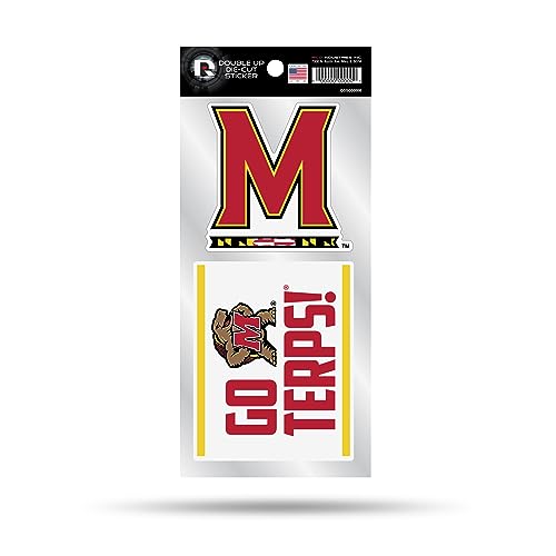 NCAA Maryland Terrapins Double Up Die Cut 2-Piece Sticker Sheet