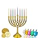 The Dreidel Company Menorah Candles Chanukah Candles 44 Colorful Hanukkah Candles for All 8 Nights of Chanukah Standard Size Fits Most Menorahs