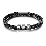 ♡Benutzerdefinierte Armbänder ---- Schwarzes, braunes, weißes Geflechtarmband angeboten und 2-6 Perlenarmband nach Ihrer Wahl, Größe jeder Perle für Armband: Breite 6 mm, Dicke 1,1 mm, Perlendurchmesser 12 mm, Länge 70 cm Klicken Sie auf 