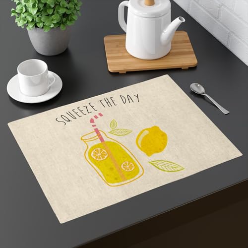 Sets de table en lin lavable grand format pour protéger la table avec style en été