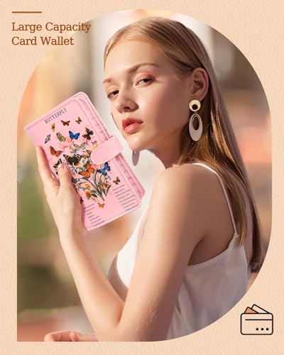 Bistup Porta-cartões grande, 3 - Borboleta rosa