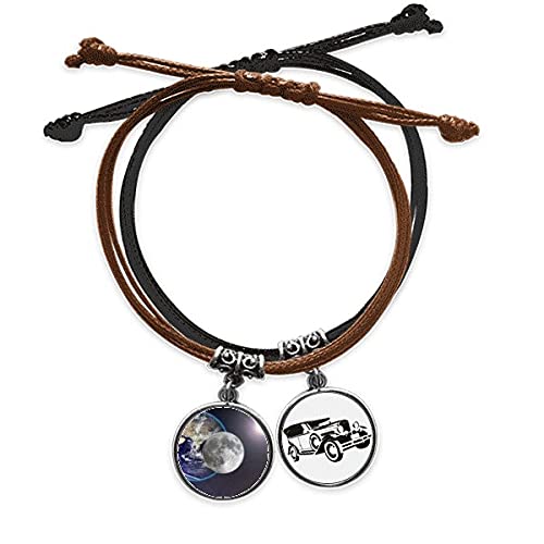 Bracelet minibus en cuir et corde à offrir pour les voyages