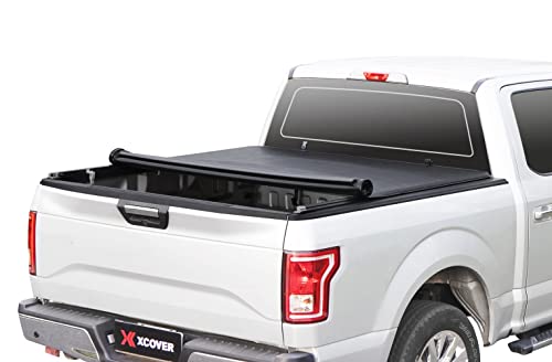 XCOVER Soft Roll Up Bed Cover, Tonneau Cover Compatible with 2014-2018 Silverado/Sierra 1500 5.8\' Short Bed - Thumbnail 4