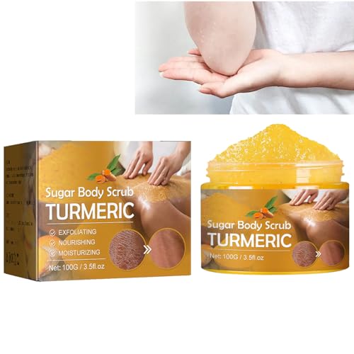 Exfoliante Iluminador de Cúrcuma,Exfoliante Corporal de Cúrcuma,Exfoliante Corporal Iluminador de Cúrcuma,Crema Exfoliante para el Cuerpo de Cúrcuma,Exfoliante Corporal Iluminador