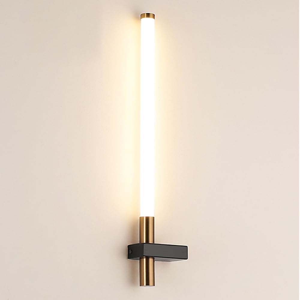 Lámparas de pared LED modernas doradas con acabado metálico de lujo lineal