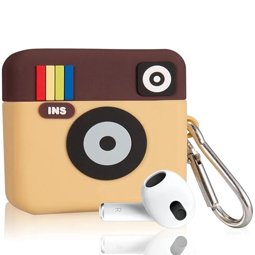Image of Dezet Cute Soft Silicone Pouh Case for Airpods Pro GEN-2 (2022) � 3D Cartoon Animal Character Cover with Keychain Ring, Shockproof & Dustproof Protective Case for Kids & Girls (INSTGRA-M)