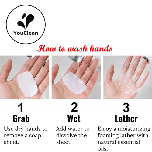 Image of 300 Travel Hand Soap Sheets - Pocket /Purse /Wallet /Backpack -Great for Outdoor Camping or Daily Use (Purple Love)