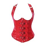 Material: 90 % Chlor, kurz geschnittener Damen-Bodysuit, Vintage-Look und Haptik, weiches und bequemes Futter, Damen-Wet-Look-Erotik-Korsetts sind leicht zu waschen und zu pflegen.