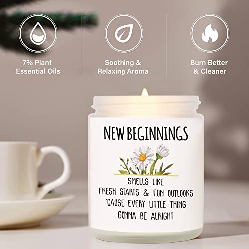 Afterprints Scented Candles - New Beginnings Gifts For Women, New Job/Promotion/Divorce/Break Up/Congratulations Gift, Candle Gifts For Coworker Best Friend Bestie Sister #TOP4