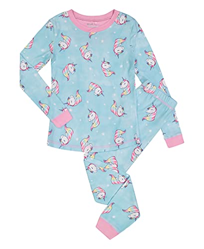 Just Pajamas Girls’ Pajama Sets Multipack Snug Fit Soft Long Sleeve Pajama Tops & Sleepwear Pants - Image 8