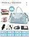 BAGAIL Travel Duffel Bag, Weekender Bags for Women, Overnight Gym Carry On Tote Bag with Wet Pocket, Hospital Mom Bag for Labor and Delivery - Light Blue