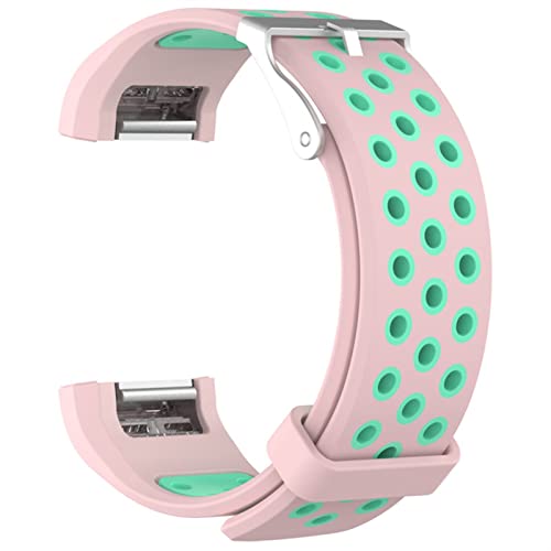 CRFYJ Correia de pulso de esporte durável para Fitbit Charge 2 Charge2 Forma Burro Redondo Dois-Colo