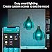 Philips Hue Smart Light Starter Kit - Includes (1) Bridge and (4) 75W A19 E26 LED Smart White and Color Ambiance Bulbs - Control with App - Compatible with Alexa, Google Assistant, and Apple HomeKit