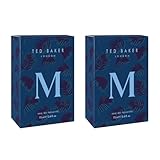Ted Baker M Eau de Toilette Duo Pack for Men & Teens, Fresh Citrus Spicy Cologne, Long-Lasting Fragrance Set Mandarin, Bergamot, Black Pepper, Amber, Musk 2 x 75ml / 2.5 fl oz Each