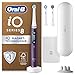 Oral-B iO Series 8 Plus Edition Elektrische Zahnbürste, Electric Toothbrush, PLUS 3 Aufsteckbürsten, 6 Putzmodi für Zahnpflege, Reiseetui, Designed by Braun, Violet Ametrine