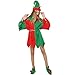 FantastCostumes Women Christmas Elf Costumes Adult Fancy Dress Holiday, Red, One Size