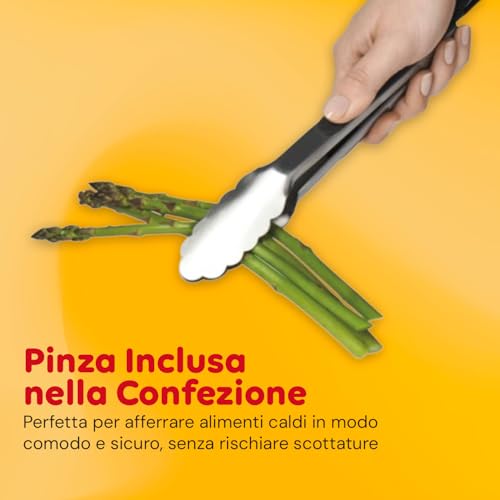 Avilia Friggitrice ad Aria Digitale 8L, 1500W, Pannello di Controllo Digitale, Timer e Temperatura Regolabili, Cestello e Griglia Lavabili in Lavastoviglie, 8 Funzioni e Ricettario e Pinza Incluso - immagine 4