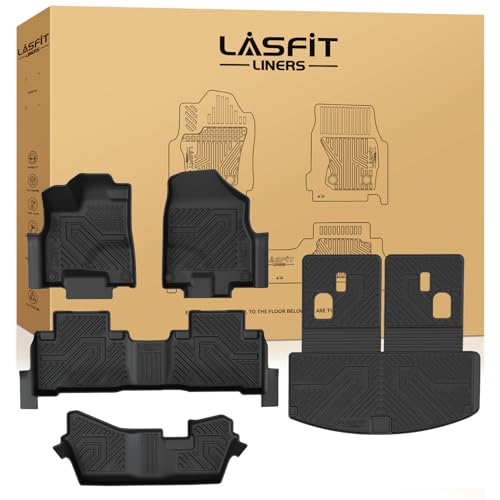 Image of LASFIT Floor Mats & Trunk Mat & Backrest Mats for Acura Mdx 2014-2020