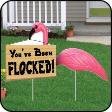 Victorystore Outdoor Yard Sign Stakes - Flamingo Flocking - Pink Flamingo You've Been Flocked Set. 4Mm Corrugated Plastic-Stores And Totes Flat, Easy To Use 12380 #TOP7