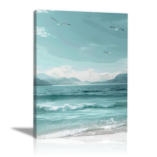 Toile non tissée de paysage marin 40x60cm avec cadre durable