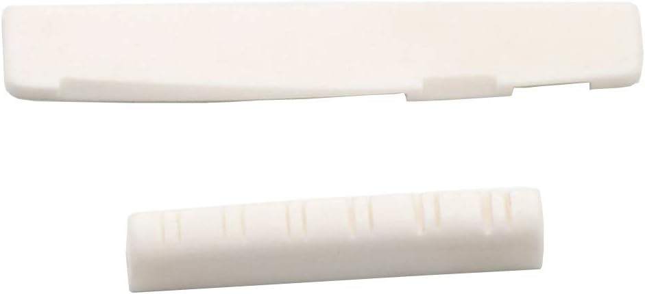 DISENS 6 String Acoustic Guitar Bone Nut and Saddle Slotted Guitar Neck Nuts Bridge Parts Replacement Musical Instrument Accessories : Musical Instruments