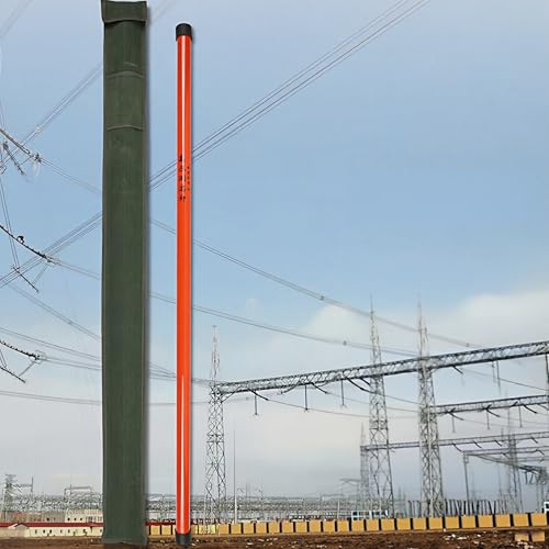 DECAKE Varilla de medición de Alto Voltaje, Altura telescópica aislada de 20, 30, 40, 50 y 60 pies para Trabajos en líneas eléctricas, Herramienta para árboles (Naranja, 12 m/39,4 pies)