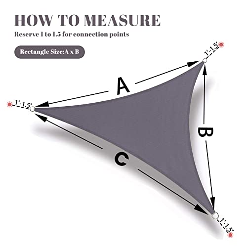 Sunlax Sun Shade Sail, 10'X10'X10' Grey Triangle Canopy Shades For Outdoor Patio Pergola Cover Sunshade Sails Uv Blocking Canovas Covers #TOP1