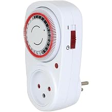 24-Hour Mechanical Outlet Timer with 3-Prong, White