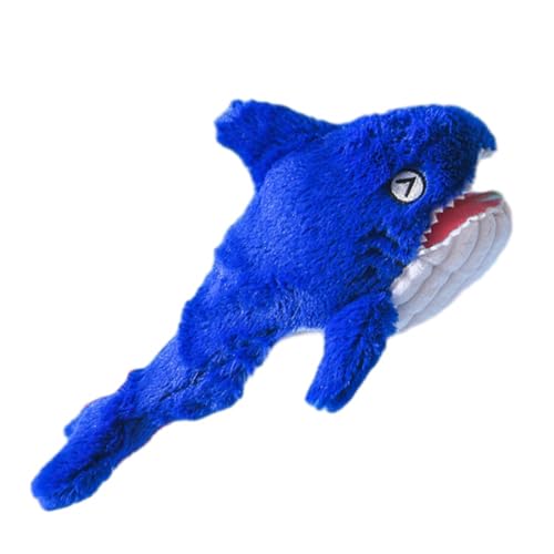 Image of Floppy Shark Interactive Dog Toy, Funny Wiggly Shark Dog Toy for Small/Medium/Large Dogs, USB-Rechargeable Dog Chewing Teething Moving Toy for Indoor Outdoor Puppy and Cats