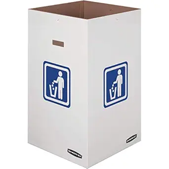 Bankers Box 10 Pack 42 Gallon Corrugated Cardboard Trash and Recycling Containers