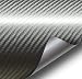 VViViD Meteorite Dark Grey True R Carbon Fiber Vinyl Wrap Roll with Air Release Technology (1ft x 5ft)